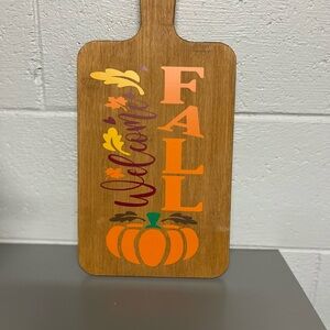 Welcome Fall Wooden Cutting Board